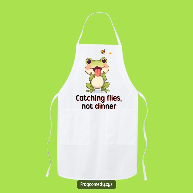 Funny Frog Fly Catcher Apron: Cook with Speed and Smirks
