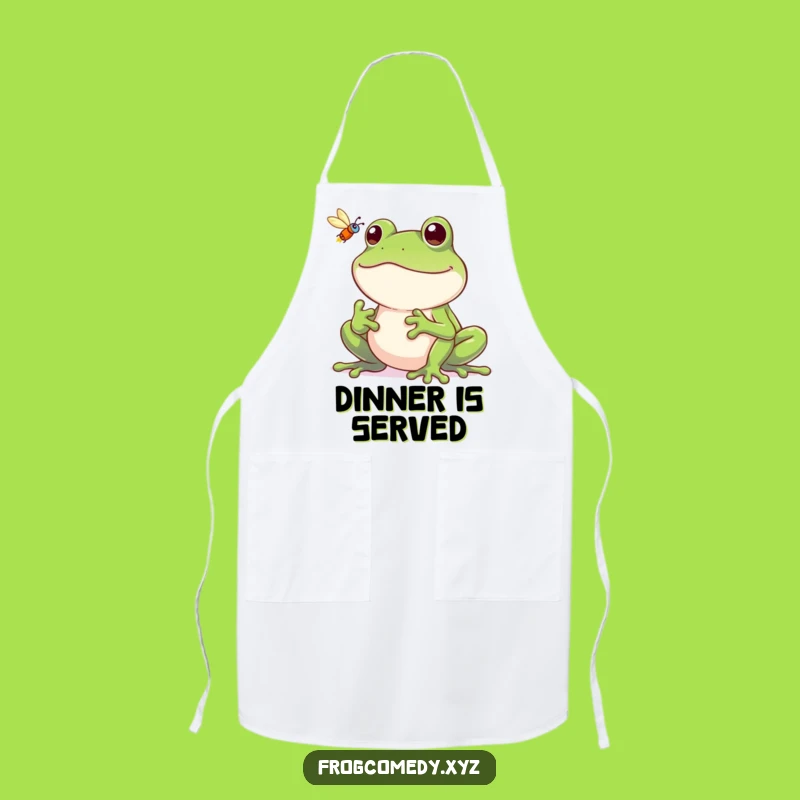 Funny Frog Fly Apron: Grinning Hunter Kitchen, Perfect Funny Gift for Cooks