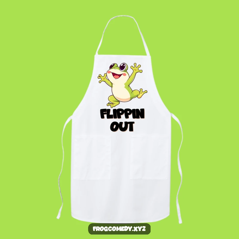 Funny Kawaii Frog Apron - Cheerful Kitchen Helper, Cute Gift