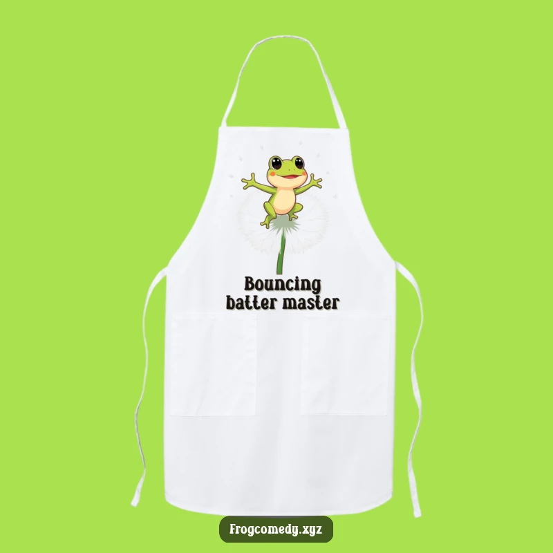Funny Energetic Frog Apron - Kitchen Dandelion Fun Gift