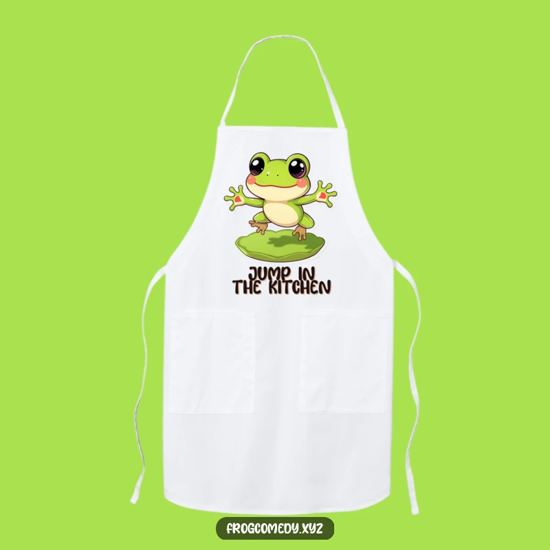 Funny Frog Lily Pad Apron: Kitchen Fun, Perfect Vibrant Funny Gift