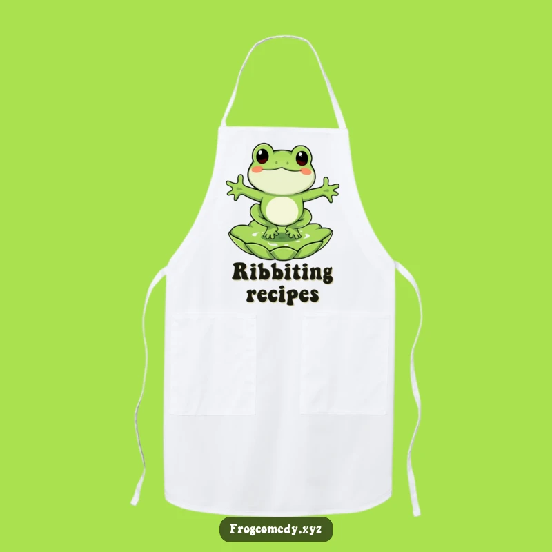 Funny Frog Lily Pad Apron: Kitchen Pond Fun, Perfect Funny Gift for Cooks