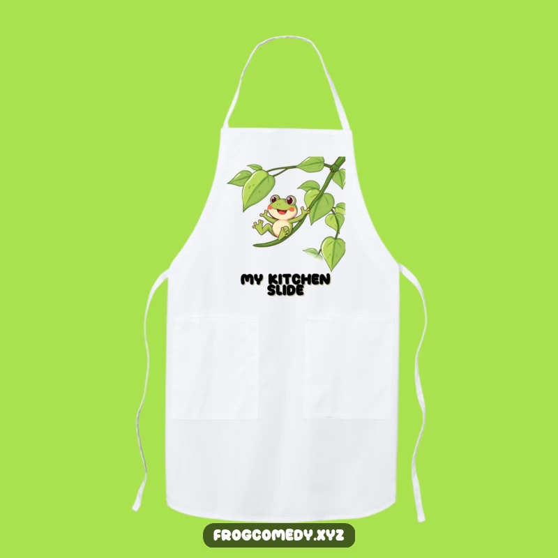 Funny Frog Vine Apron: Cook with Jungle Flair