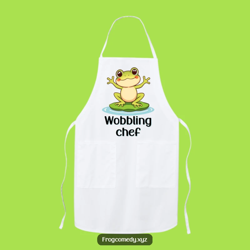 Funny Kawaii Frog Apron - Comical Kitchen Balance, Cute Gift