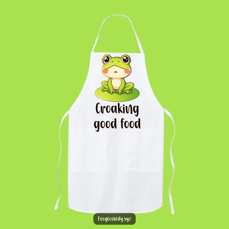 Funny Surprised Frog Apron: Cook with Hilarious, Amphibious Expressions