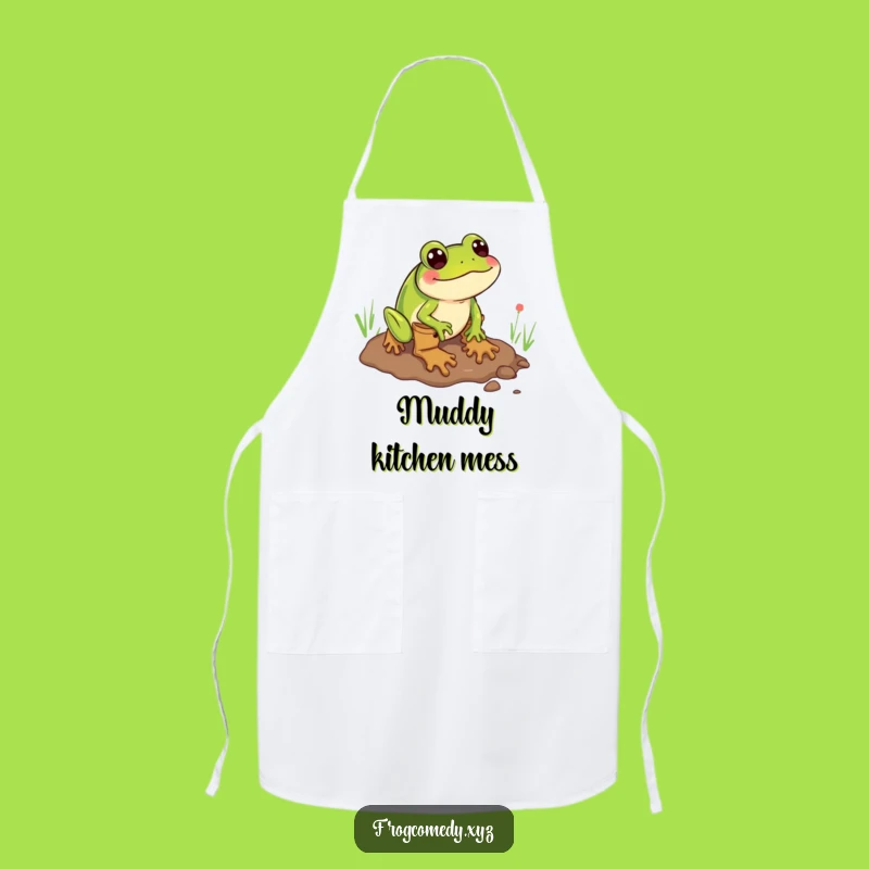 Funny Mud Sliding Frog Boots Apron: Messy Kitchen Wear, Great Funny Gift
