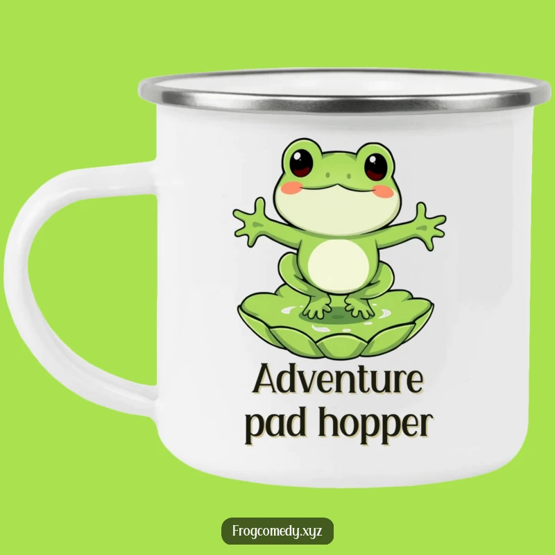 Funny Frog Lily Pad Camping Mug: Outdoor Pond Cup, Perfect Funny Gift for Nature Lovers