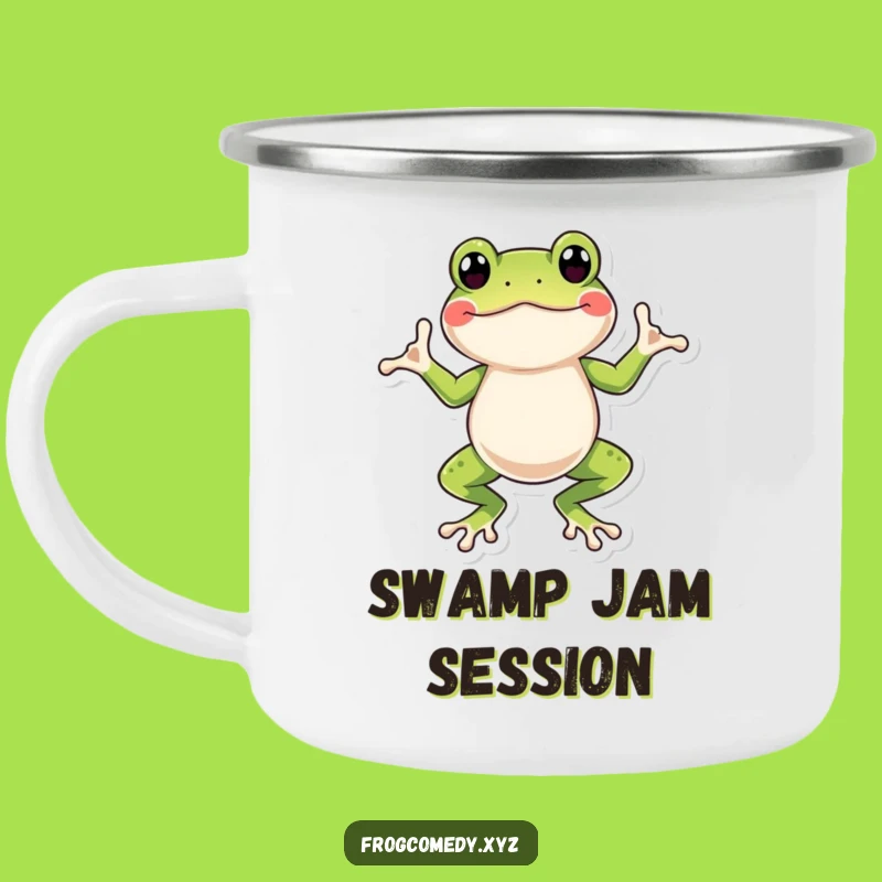 Funny Frog Wiggle Dance Camping Mug: Outdoor Amphibian Cup, Best Funny Gift