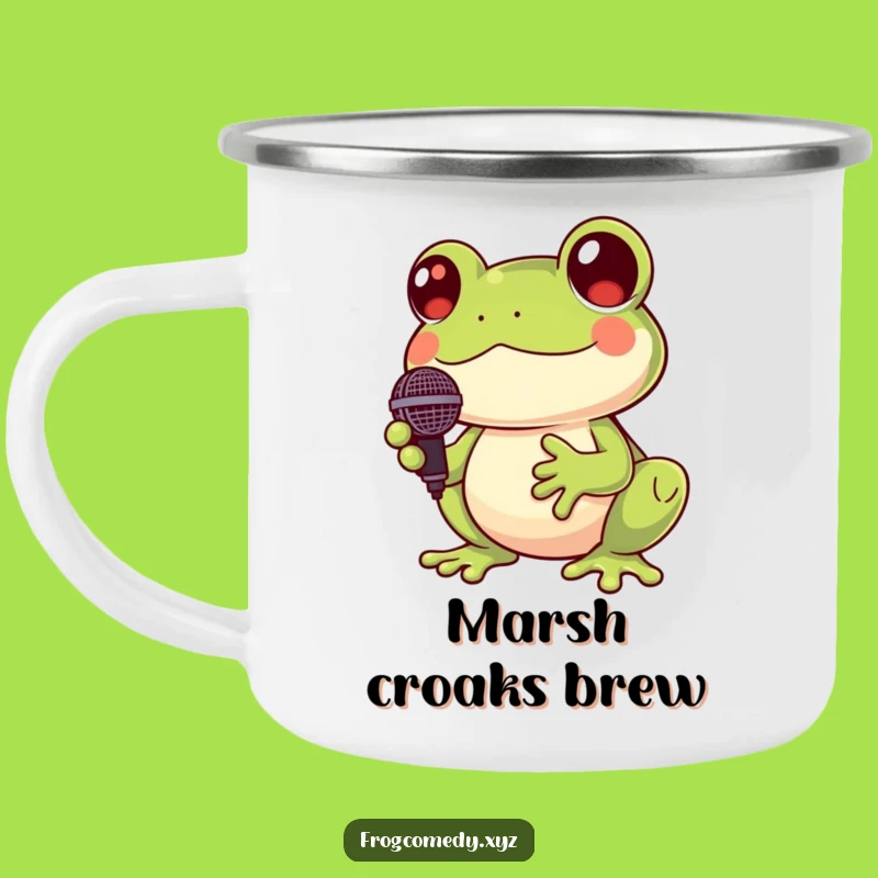 Funny Kawaii Frog Campfire Croaker Mug: Sing Along Outdoors