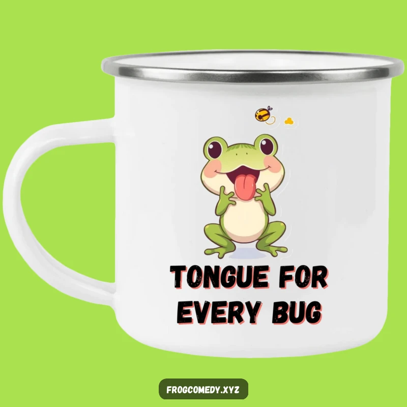 Funny Frog Fly Catcher Camping Mug: Fuel Your Adventures with Humor