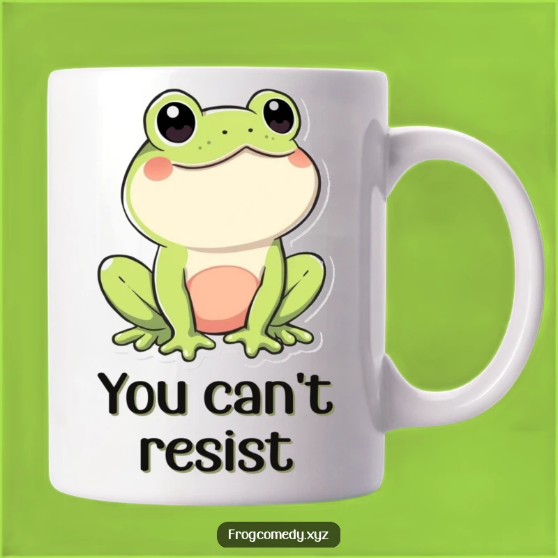 Funny Kawaii Frog Mug: Playful Wink Gift for Frog Lovers & Jokers!