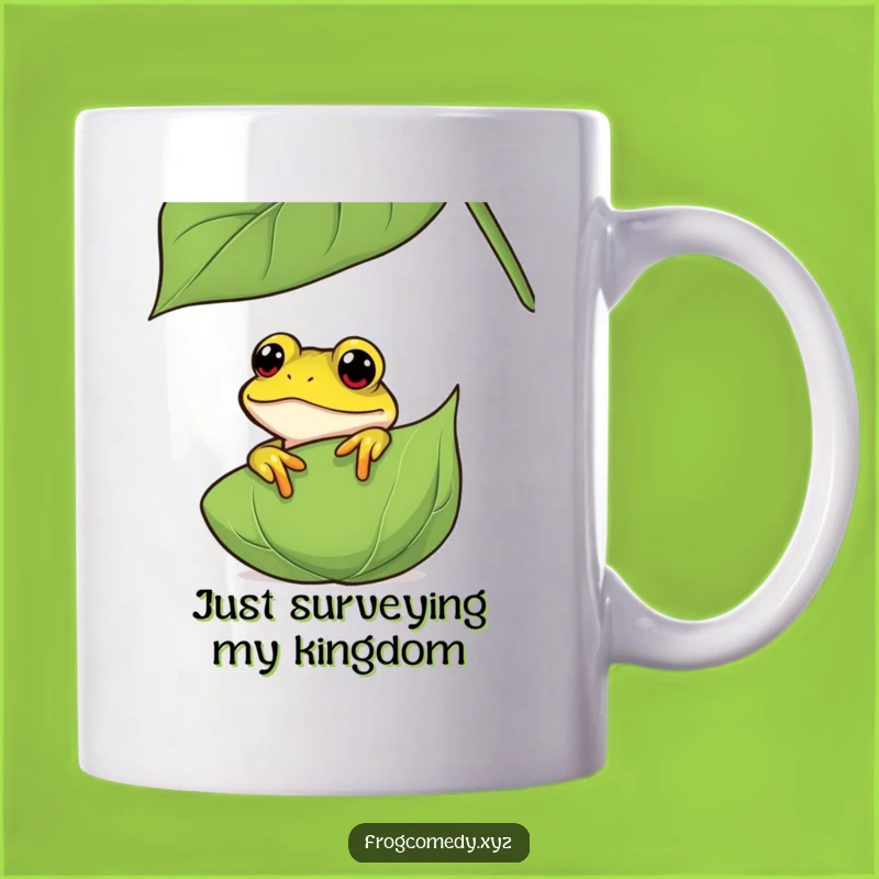 Funny Curious Frog Mug: Peeking Amphibian, Perfect Funny Gift for Nature Lovers