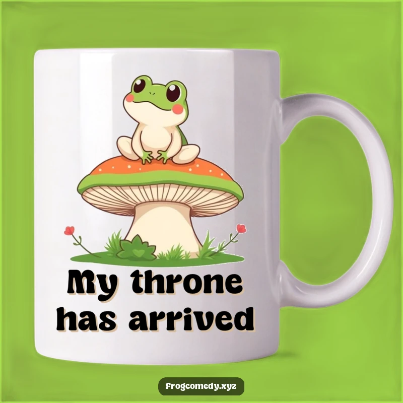 Kawaii Frog Mushroom View Funny Mug: The Ultimate Funny Gift for Nature Lovers