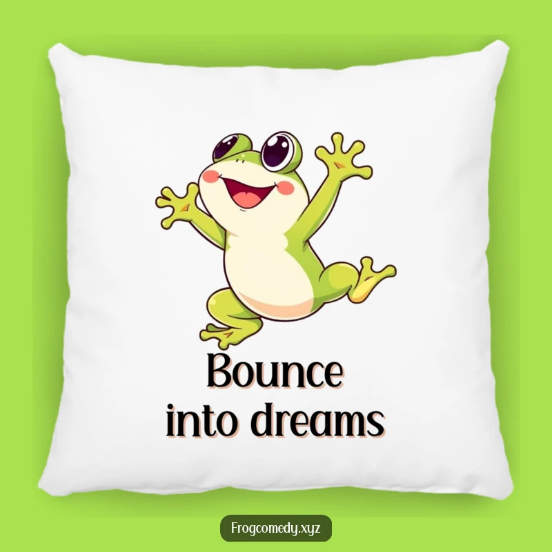 Funny Kawaii Frog Pillow - Cozy & Cute Joyful Accent
