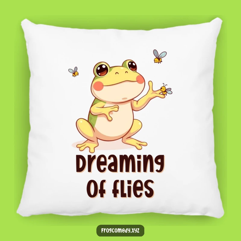 Funny Kawaii Frog Pillow: Soft Juggler of Flies, Comfy Funny Gift