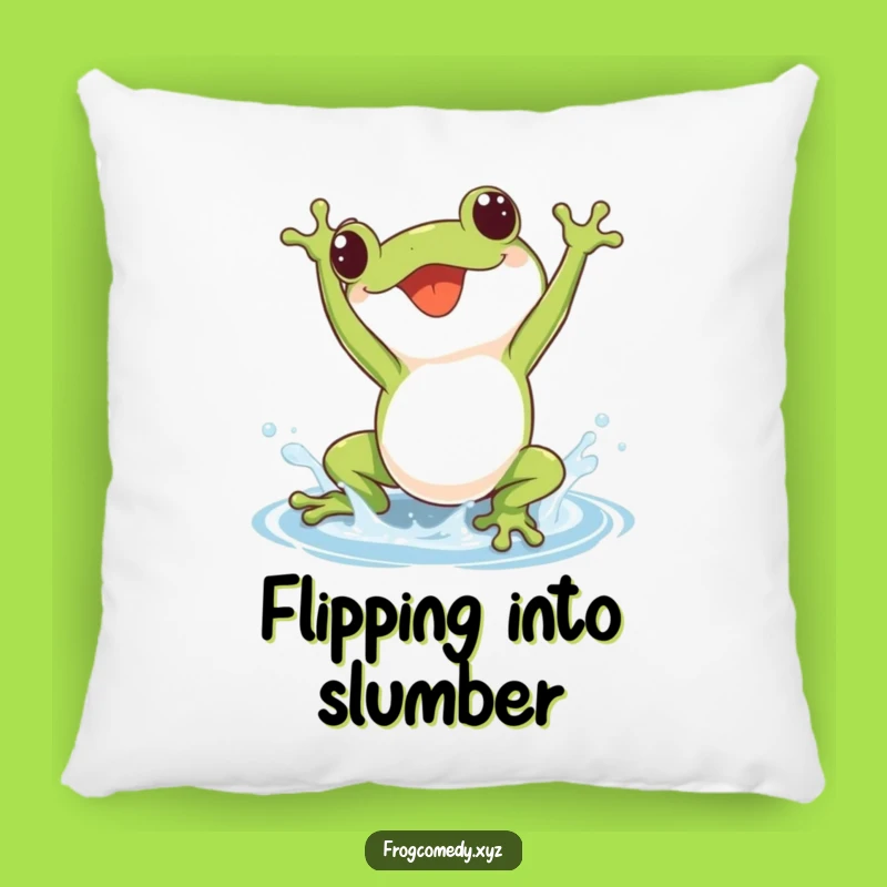 Cozy Kawaii Frog Splash Pillow: Soft Comfort and Playful Joy