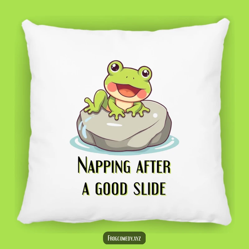 Funny Frog Sliding Pillow - Comfy & Cheerful Accent