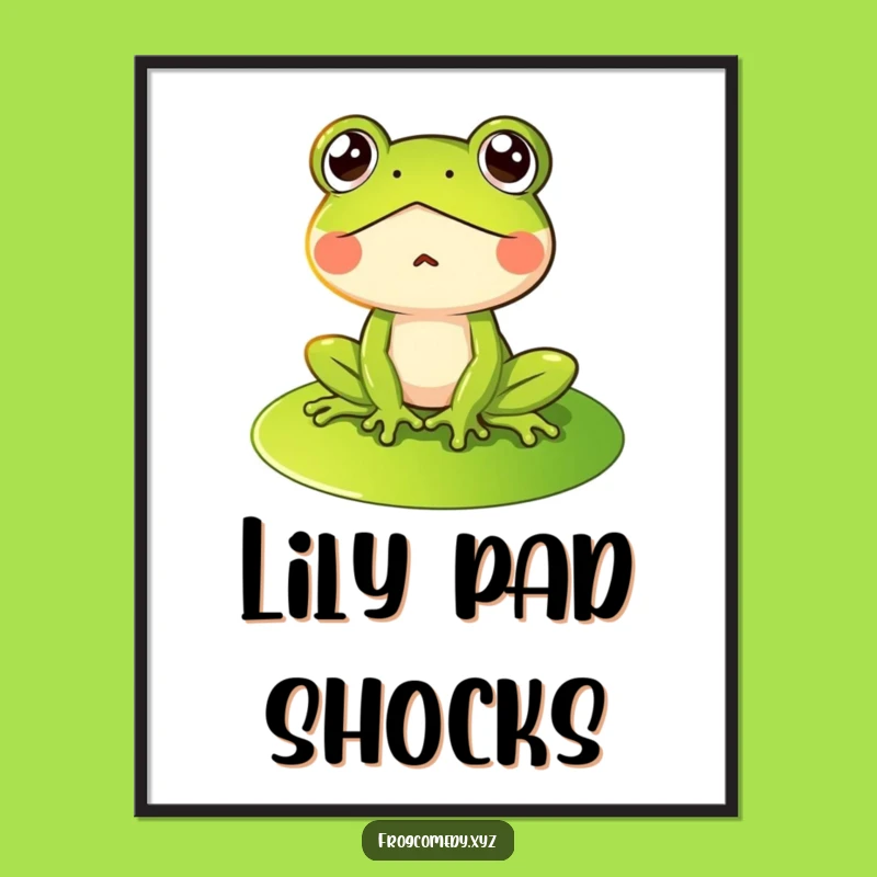Funny Surprised Frog Digital Art: Instant Download of Hilarious Amphibian Art