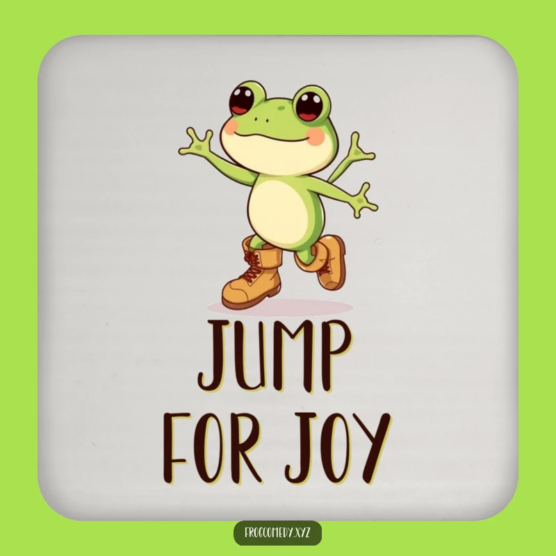 Funny Kawaii Frog Boots Leap Coaster - Protect Surfaces with Humor - Funny Gift