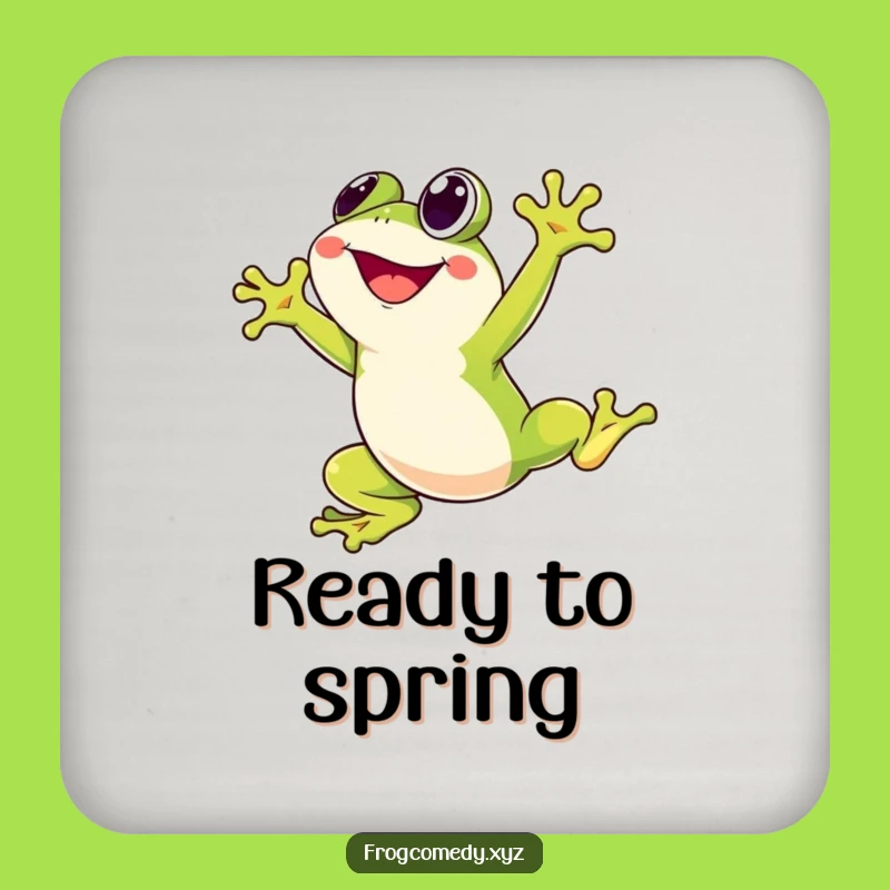 Funny Kawaii Frog Coaster - Protect Surfaces with Cheerful Energy