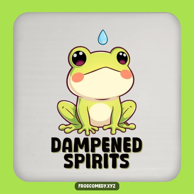 Funny Kawaii Frog Coaster: Surprise Raindrop Protection, Quirky Funny Gift!