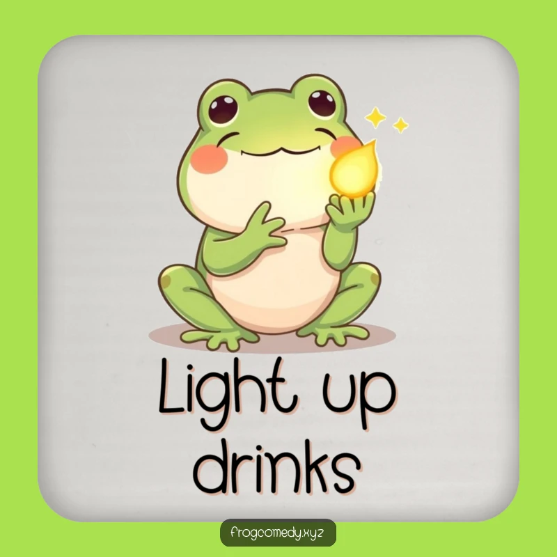 Funny Kawaii Frog Firefly Coaster: Gentle Protection with Cute Charm, Perfect Funny Gift