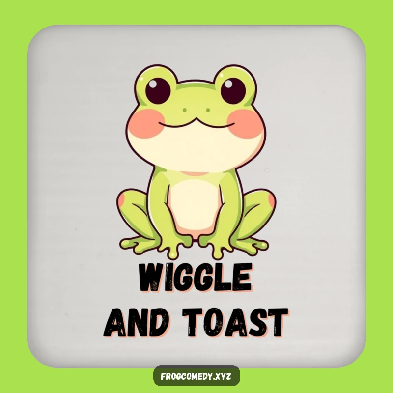 Funny Wiggling Frog Coasters: Protect Surfaces with Happy Wiggles