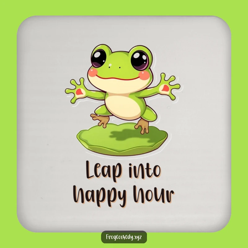Funny Frog Lily Pad Coaster: Exuberant Protection, Adorable Cheerful Funny Gift