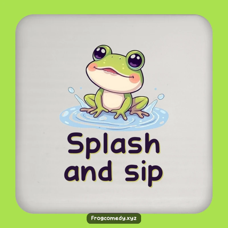 Funny Frog Splashing Coaster: Protect Surfaces with Amphibian Fun, Ideal Funny Gift