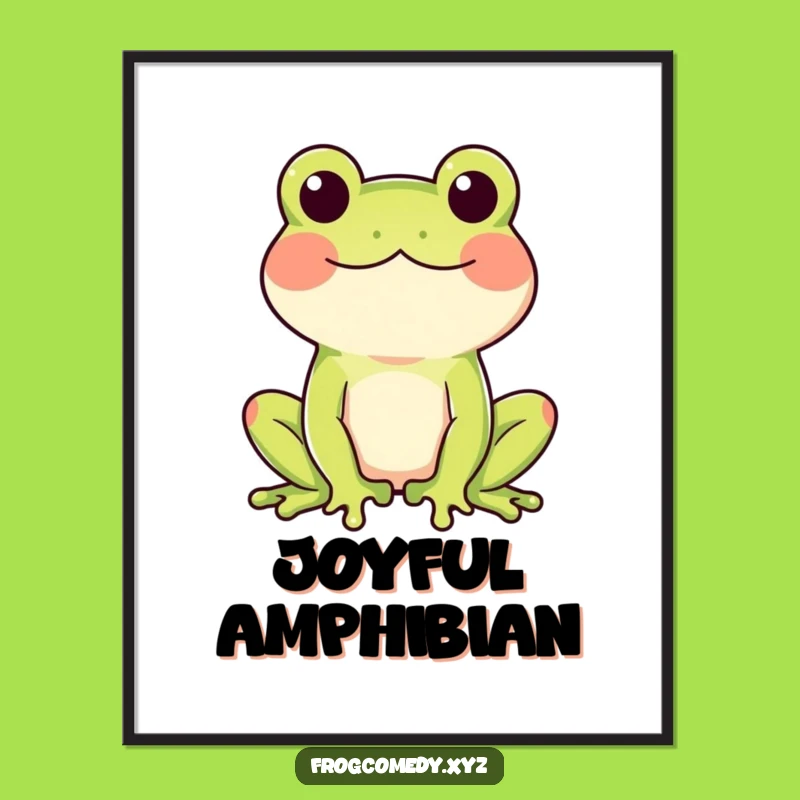 Funny Wiggling Frog Poster: Bring Joyful Wiggles Home