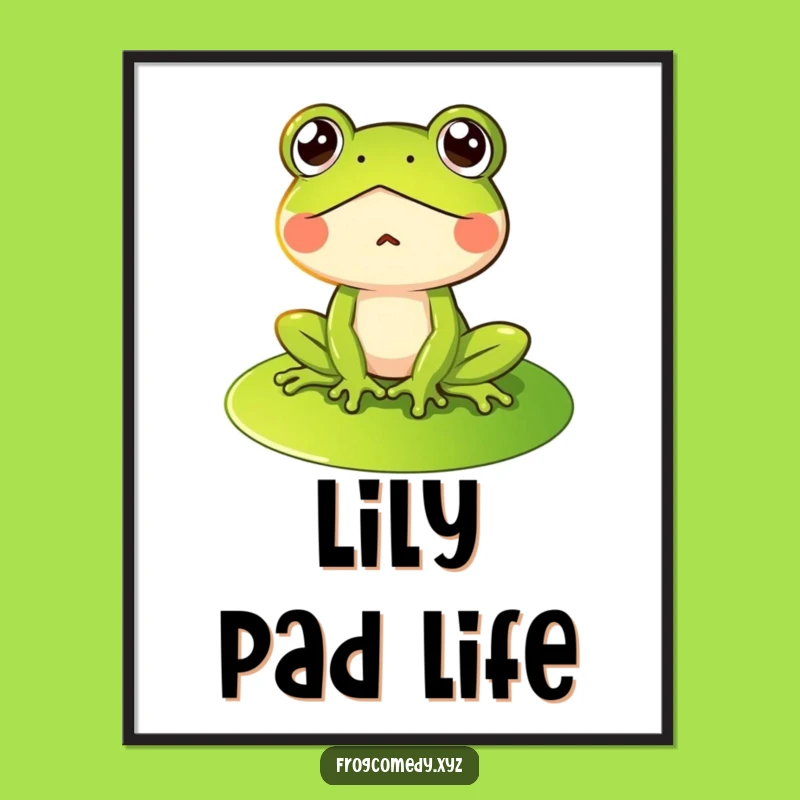 Funny Surprised Frog Poster: Bring Unforgettable Shocking Humor to Your Walls