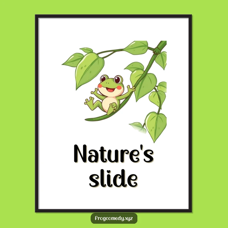 Funny Frog Vine Poster: Bring Jungle Vibes Home