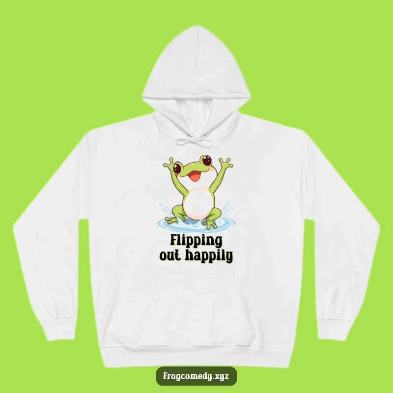 Cozy Kawaii Frog Splash Hoodie: Embrace Playful Joy and Warmth
