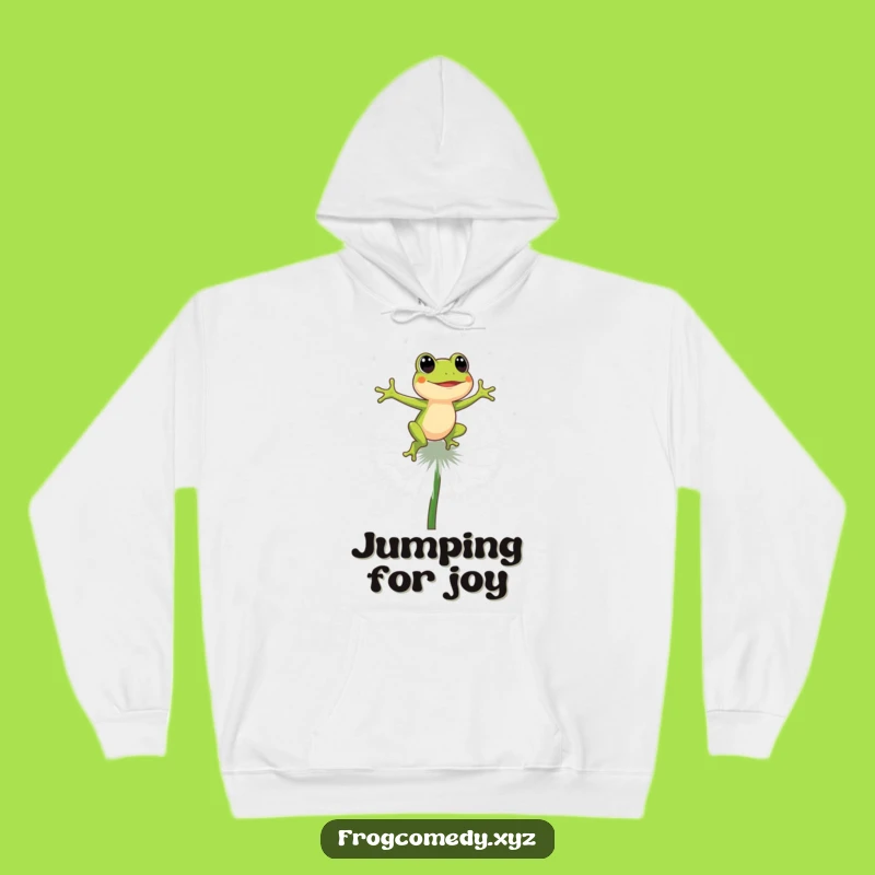 Funny Energetic Frog Hoodie - Cozy Dandelion Jumper Gift