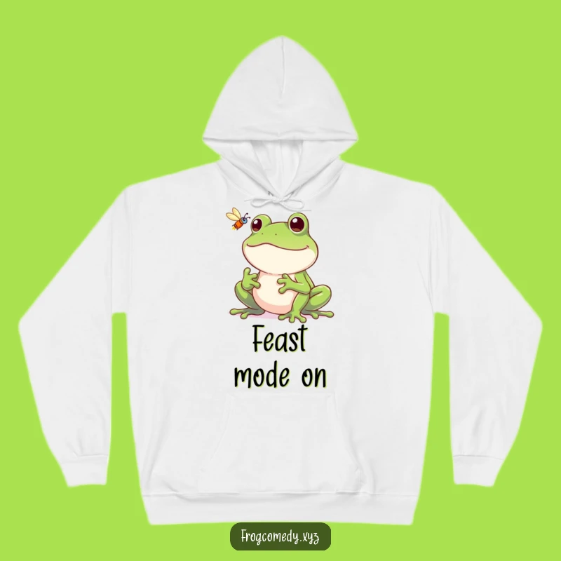 Funny Frog Fly Hoodie: Cozy Grinning Companion, Superb Funny Gift for Comfort