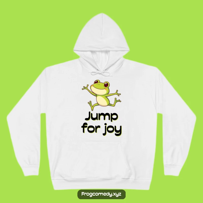 Funny Frog High Jump Hoodie: Cozy & Hilarious Long-Legged Amphibian Gift