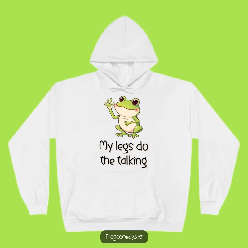 Funny Frog Leg Wave Hoodie: Cozy and Comical Amphibian Wear, Perfect Funny Gift