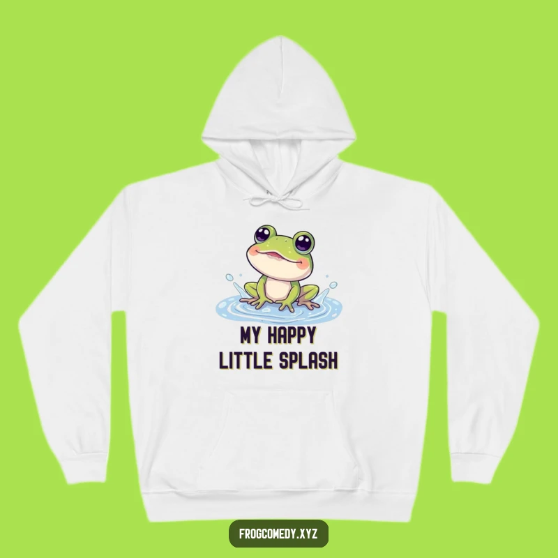 Funny Frog Splashing Hoodie: Cozy and Cheerful Amphibian Wear, Perfect Funny Gift