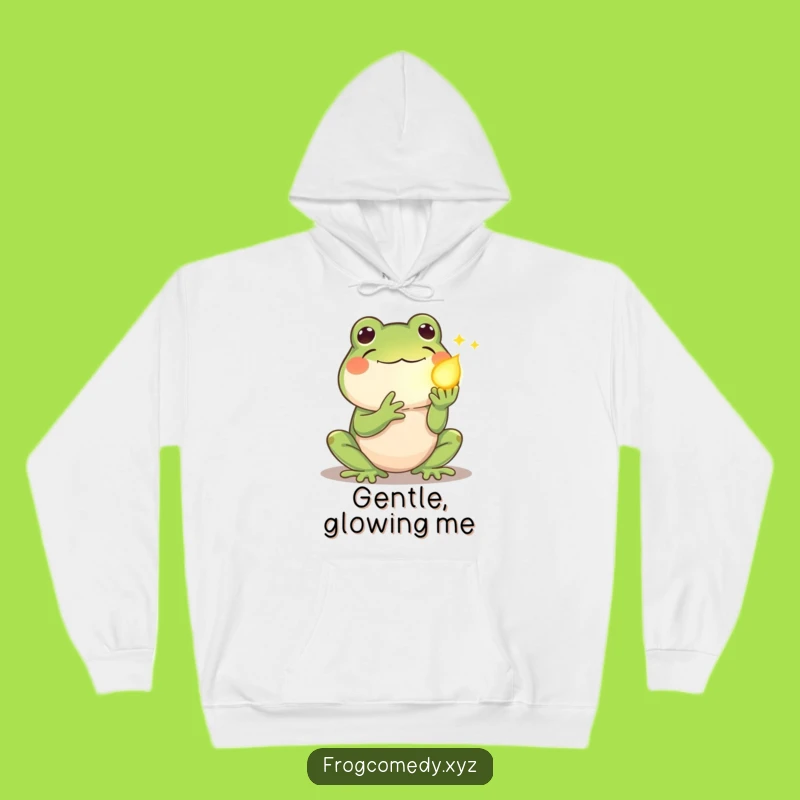 Funny Kawaii Frog Hoodie: Cozy Firefly Glow Design, Perfect Funny Gift for Warmth