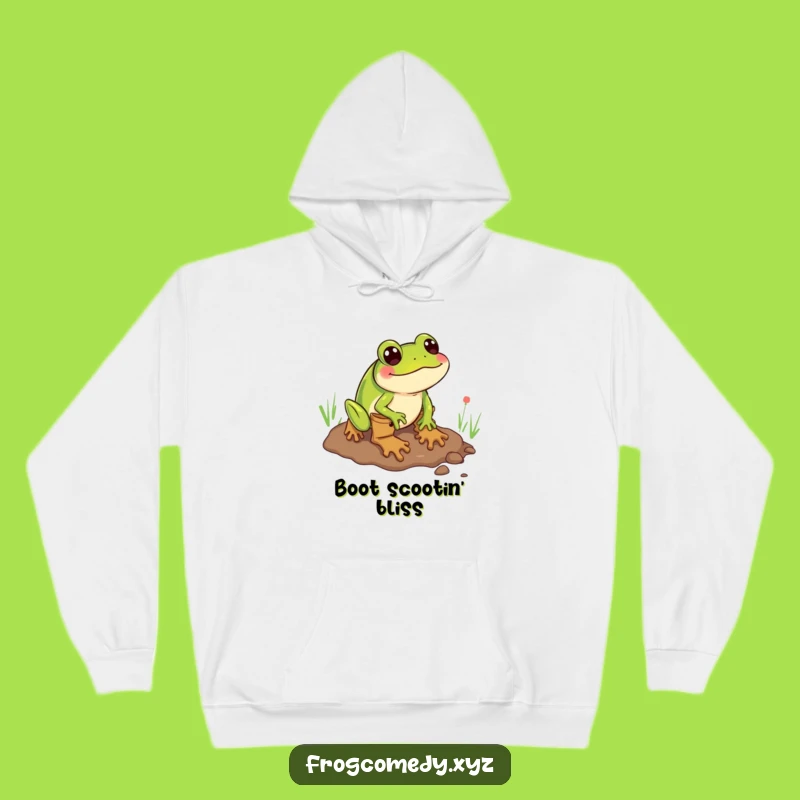 Funny Mud Sliding Frog Boots Hoodie: Cozy & Messy Wear, Perfect Funny Gift