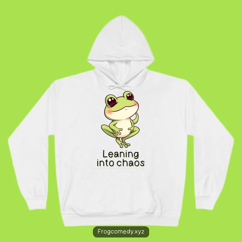 Funny Frog Balance Hoodie: Cozy Mischief and a Winking Surprise
