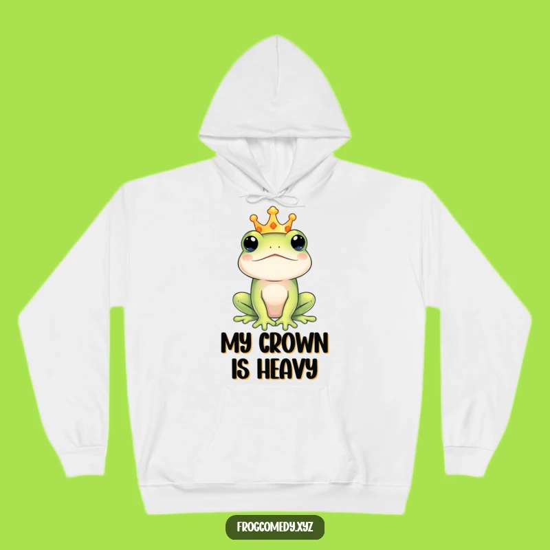 Funny Regal Frog King Hoodie: Cozy Royal Amphibian Wear, Perfect Funny Gift for Monarchs