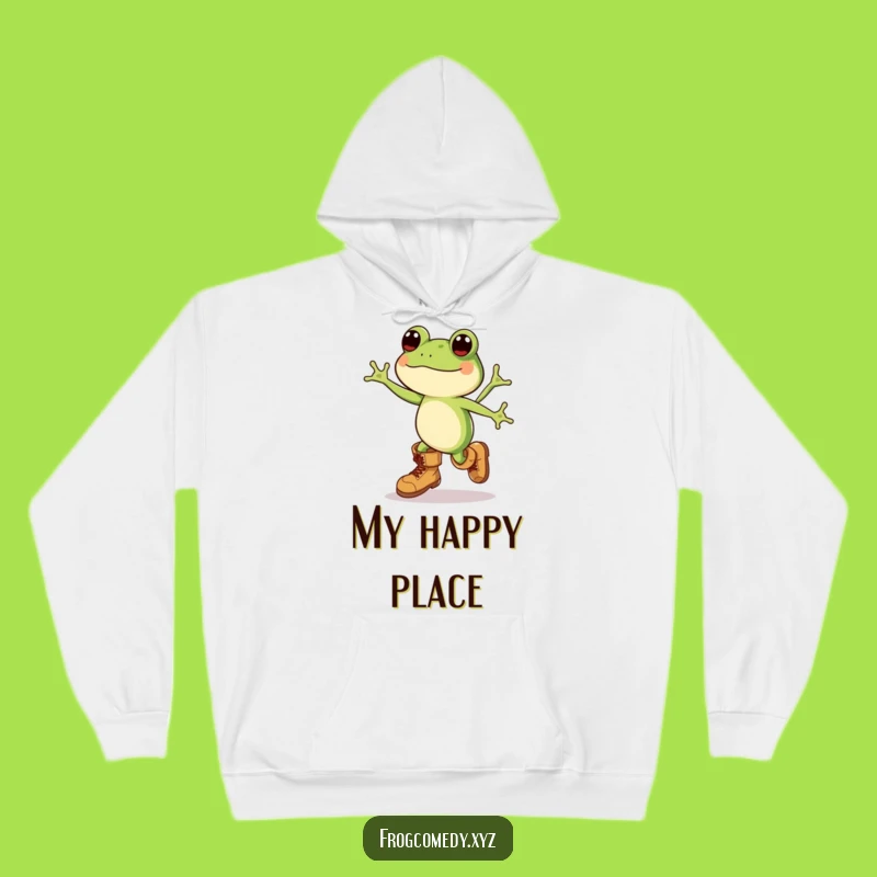 Funny Kawaii Frog Boots Leap Hoodie - Cozy & Hilarious Funny Gift