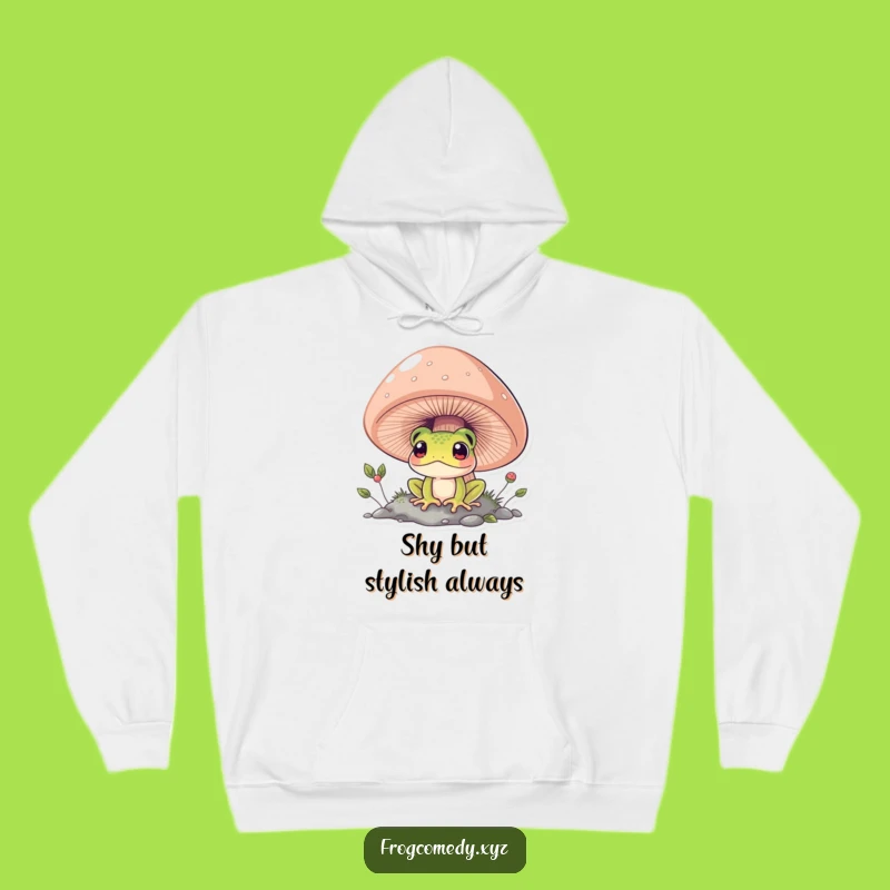 Funny Curious Frog Hoodie - Cozy Mushroom Dweller Gift