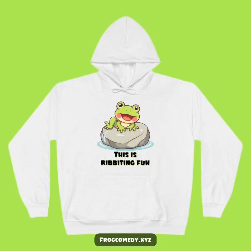 Cozy Funny Frog Sliding Hoodie - Warm & Joyful Amphibian Wear