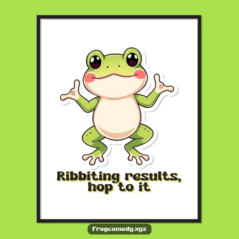 Free Printable Frog Art: Funny Wiggle Dance Humorous Downloadable Decor