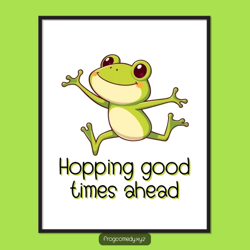 Funny Free Printable Frog Wall Art: Hilarious Long-Legged Jumper for Humorous Home Decor