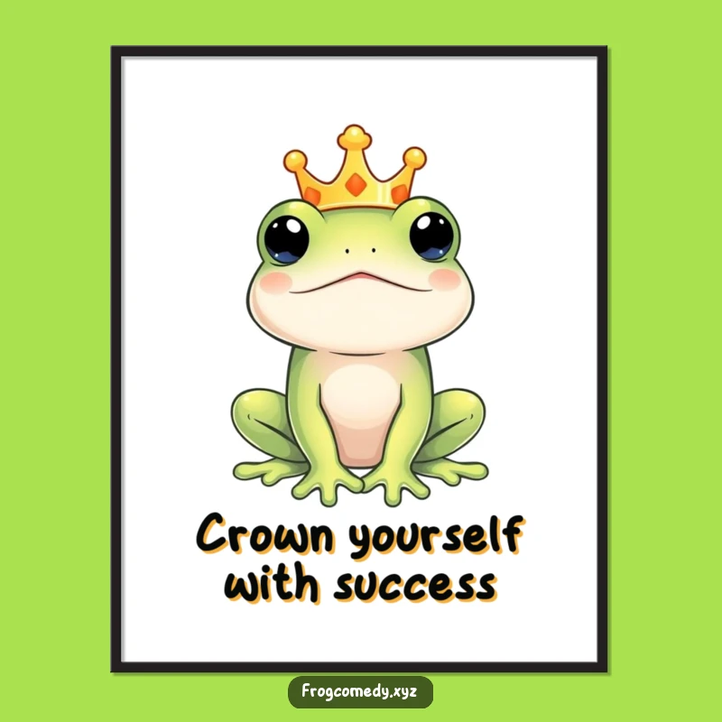 Regal Frog Free Printable Wall Art: Crowned King Downloadable Decor