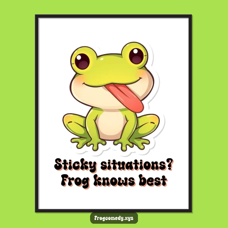 Free Printable Wall Art: Froggy Tongue Fun Art - Downloadable Cute & Quirky Decor!