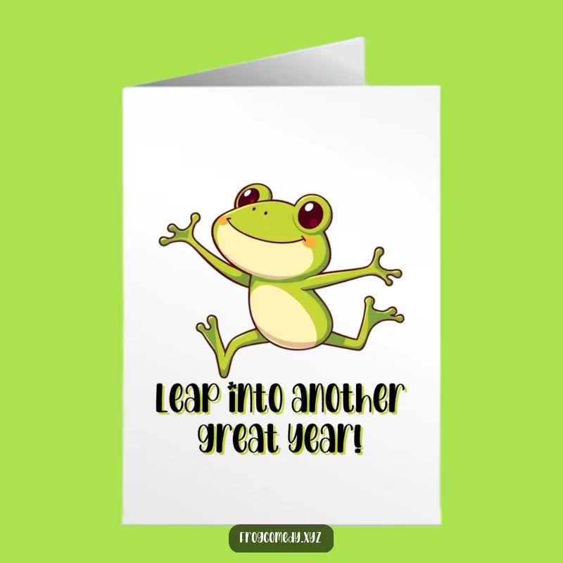 Free Printable Frog Jump Birthday Card: Hilarious Long-Legged Jumper for a Funny Downloadable Gift